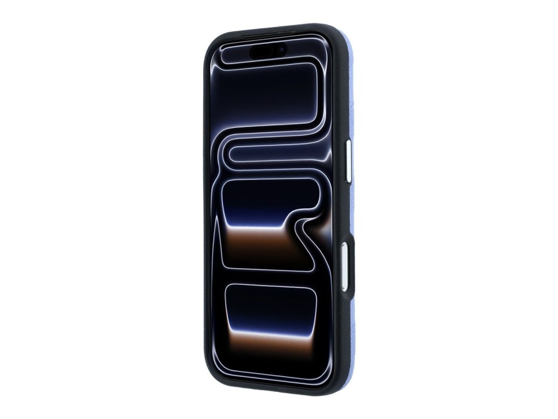 Karl Lagerfeld Grained Mono Resin Logo MagSafe Case for iPhone 17 Pro Max / 18 Pro Max - Light Blue