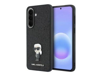 Karl Lagerfeld Fixed Glitter Ikonik Logo Metal Pin Case for Samsung Galaxy A37 5G - Black Karl Lagerfeld Fixed Glitter Ikonik Logo Metal Pin Case for Samsung Galaxy A37 5G - Black