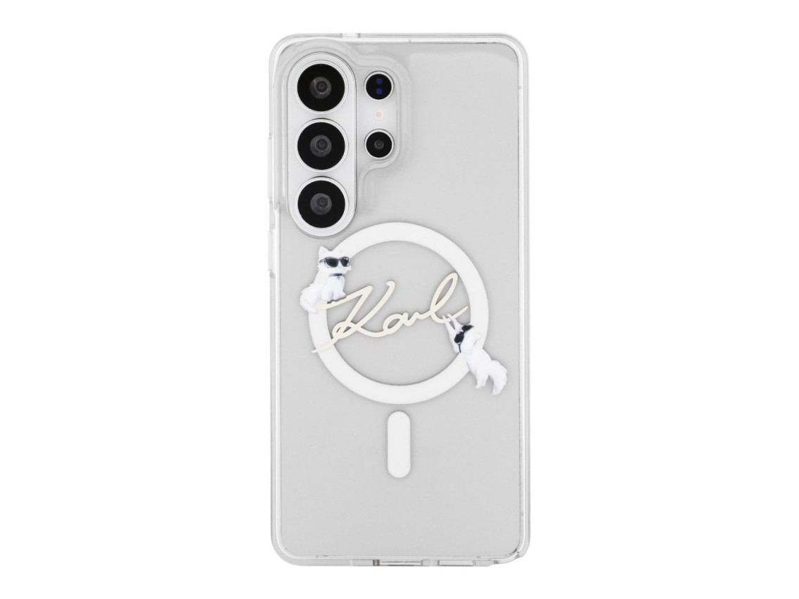 Funda Karl Lagerfeld IML KC Script MagSafe para Samsung Galaxy S26 Ultra - Transparente
