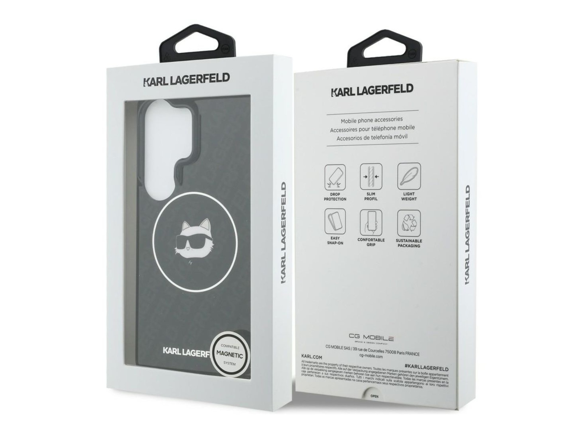 Karl Lagerfeld IML Repeated Choupette MagSafe Case for Samsung Galaxy S26 Ultra - Black