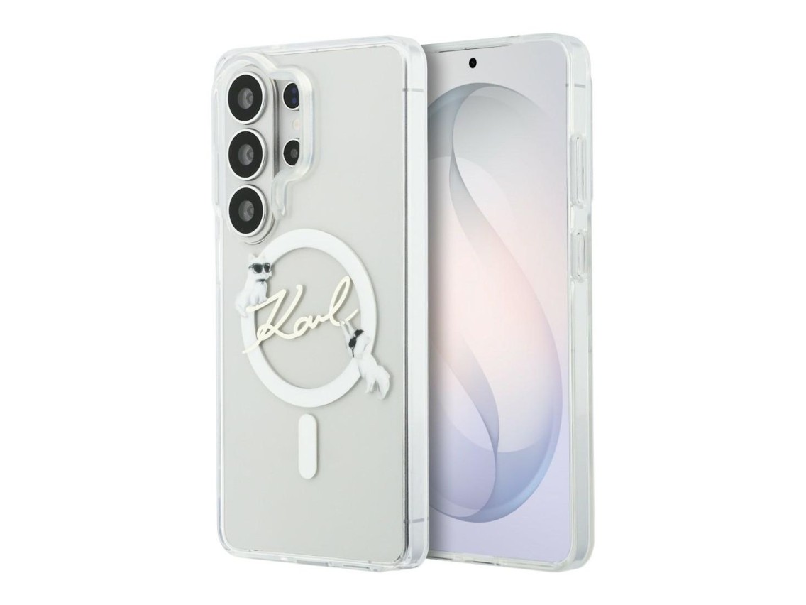 Karl Lagerfeld IML KC Script MagSafe Case for Samsung Galaxy S26 Ultra - Transparent