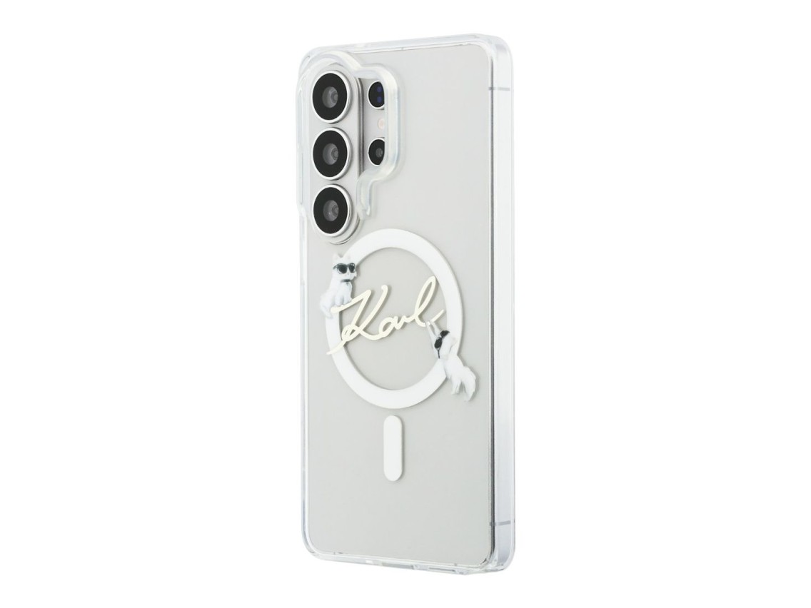 Funda Karl Lagerfeld IML KC Script MagSafe para Samsung Galaxy S26 Ultra - Transparente