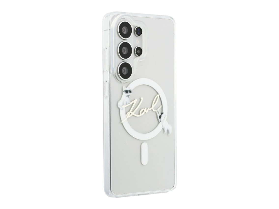 Funda Karl Lagerfeld IML KC Script MagSafe para Samsung Galaxy S26 Ultra - Transparente