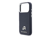 Capa MagSafe Karl Lagerfeld Karl & Choupette Head Pins Saffiano para iPhone 17 Pro - Azul Capa MagSafe Karl Lagerfeld Karl & Choupette Head Pins Saffiano para iPhone 17 Pro - Azul