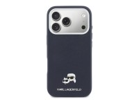 Capa MagSafe Karl Lagerfeld Karl & Choupette Head Pins Saffiano para iPhone 17 Pro - Azul Capa MagSafe Karl Lagerfeld Karl & Choupette Head Pins Saffiano para iPhone 17 Pro - Azul