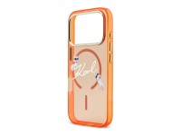 Karl Lagerfeld IML Choupettes Karl Script Logo MagSafe Case for iPhone 17 Pro Max - Orange