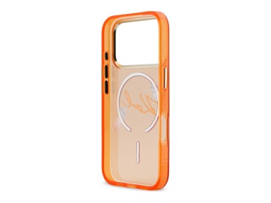 Karl Lagerfeld IML Choupettes Karl Script Logo MagSafe Case for iPhone 17 Pro - Orange Karl Lagerfeld IML Choupettes Karl Script Logo MagSafe Case for iPhone 17 Pro - Orange