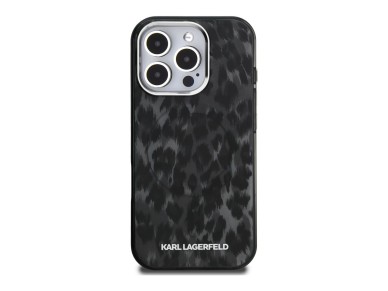 Funda Karl Lagerfeld IML con estampado de leopardo y MagSafe para iPhone 16 Pro Max - Negra Funda Karl Lagerfeld IML con estampado de leopardo y MagSafe para iPhone 16 Pro Max - Negra