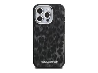 Capa MagSafe Karl Lagerfeld IML com padr�o leopardo para iPhone 16 Pro Max - Preto