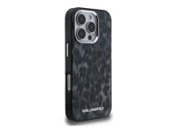 Capa MagSafe Karl Lagerfeld IML com padr�o leopardo para iPhone 16 Pro Max - Preto