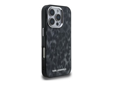 Funda Karl Lagerfeld IML con estampado de leopardo y MagSafe para iPhone 16 Pro Max - Negra Funda Karl Lagerfeld IML con estampado de leopardo y MagSafe para iPhone 16 Pro Max - Negra