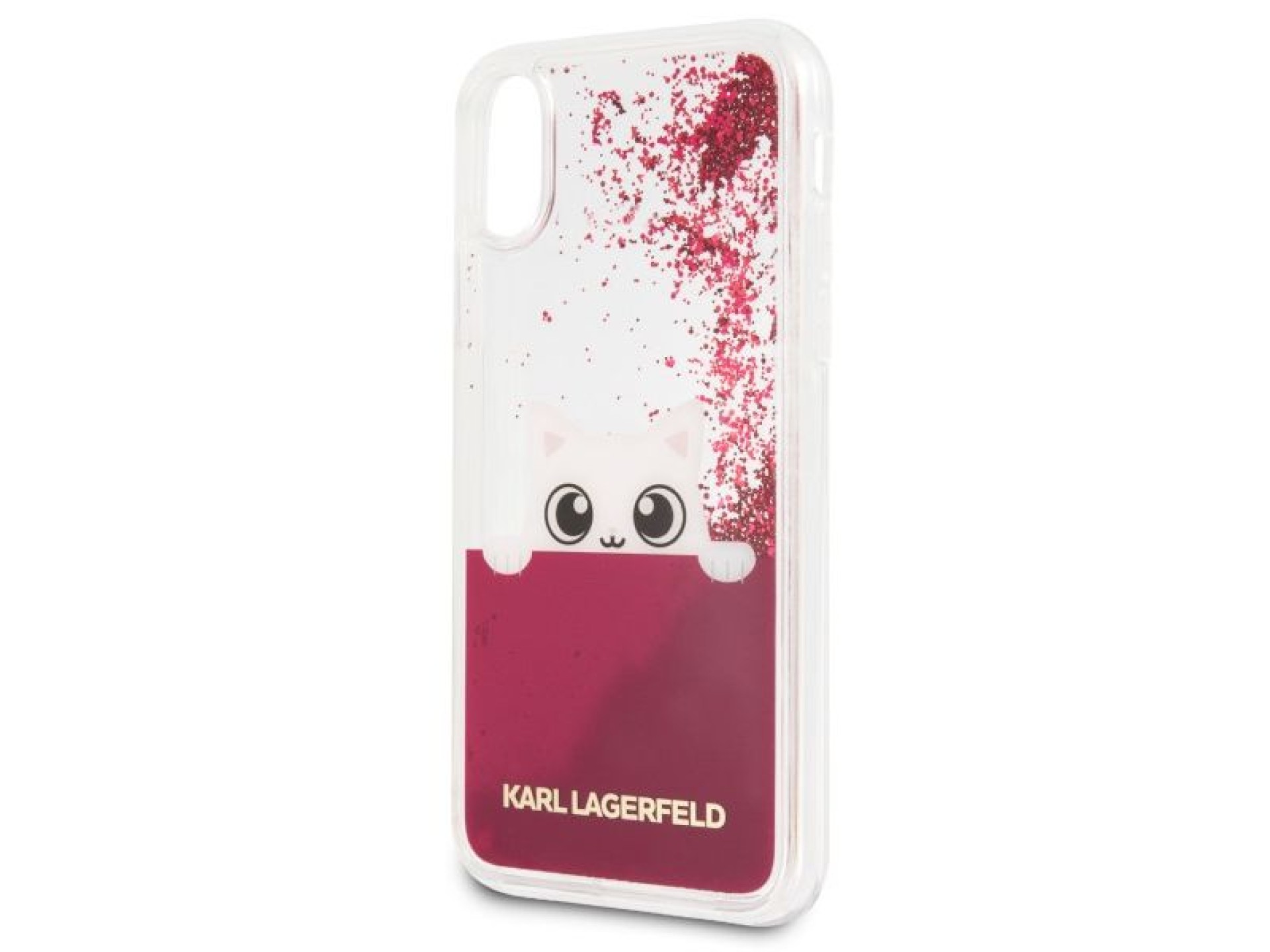 Karl Lagerfeld Liquid Glitter iPhone X Case - Pink