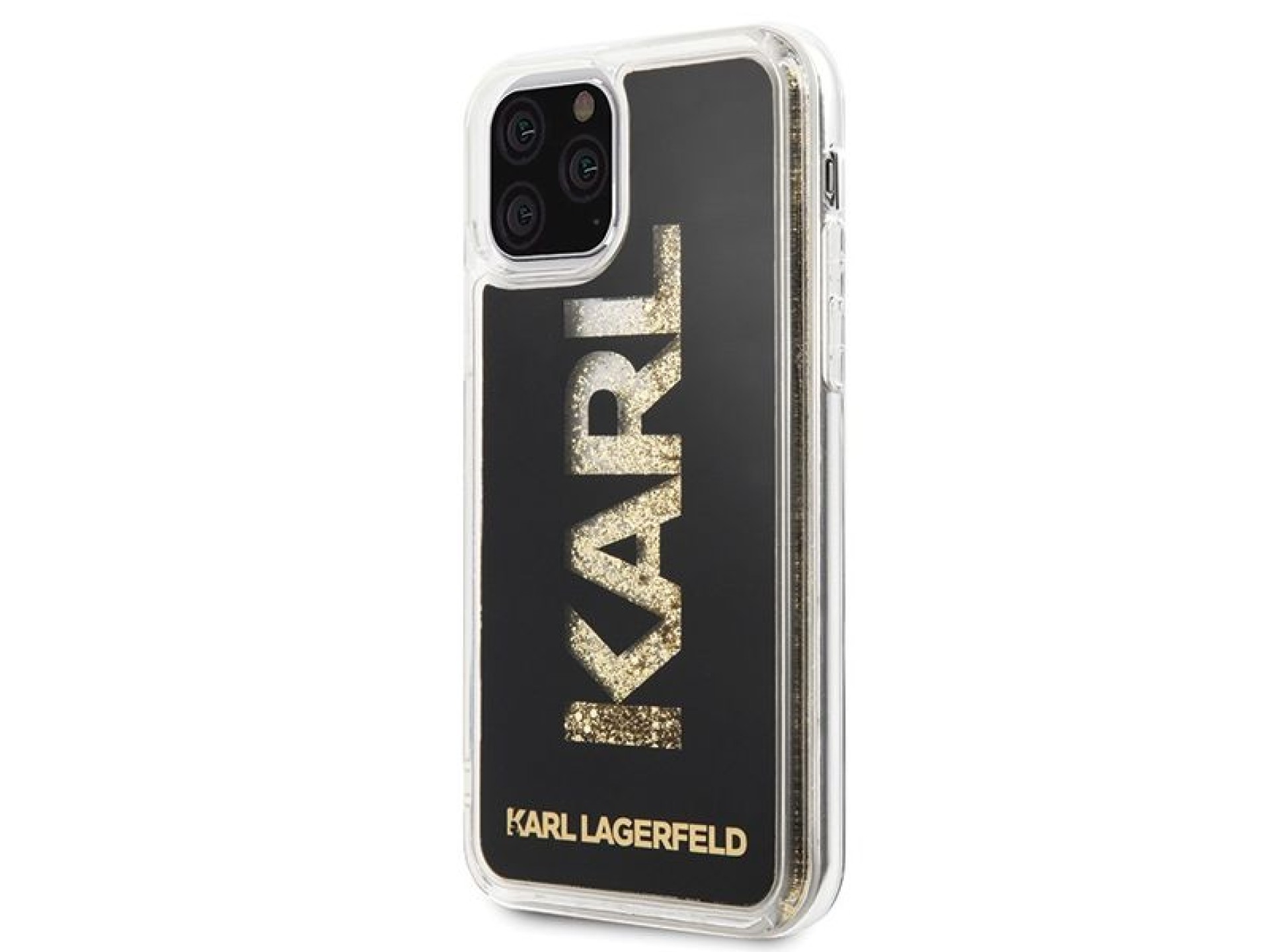 Karl Lagerfeld Karl Logo Glitter Case for iPhone 11 Pro - Black