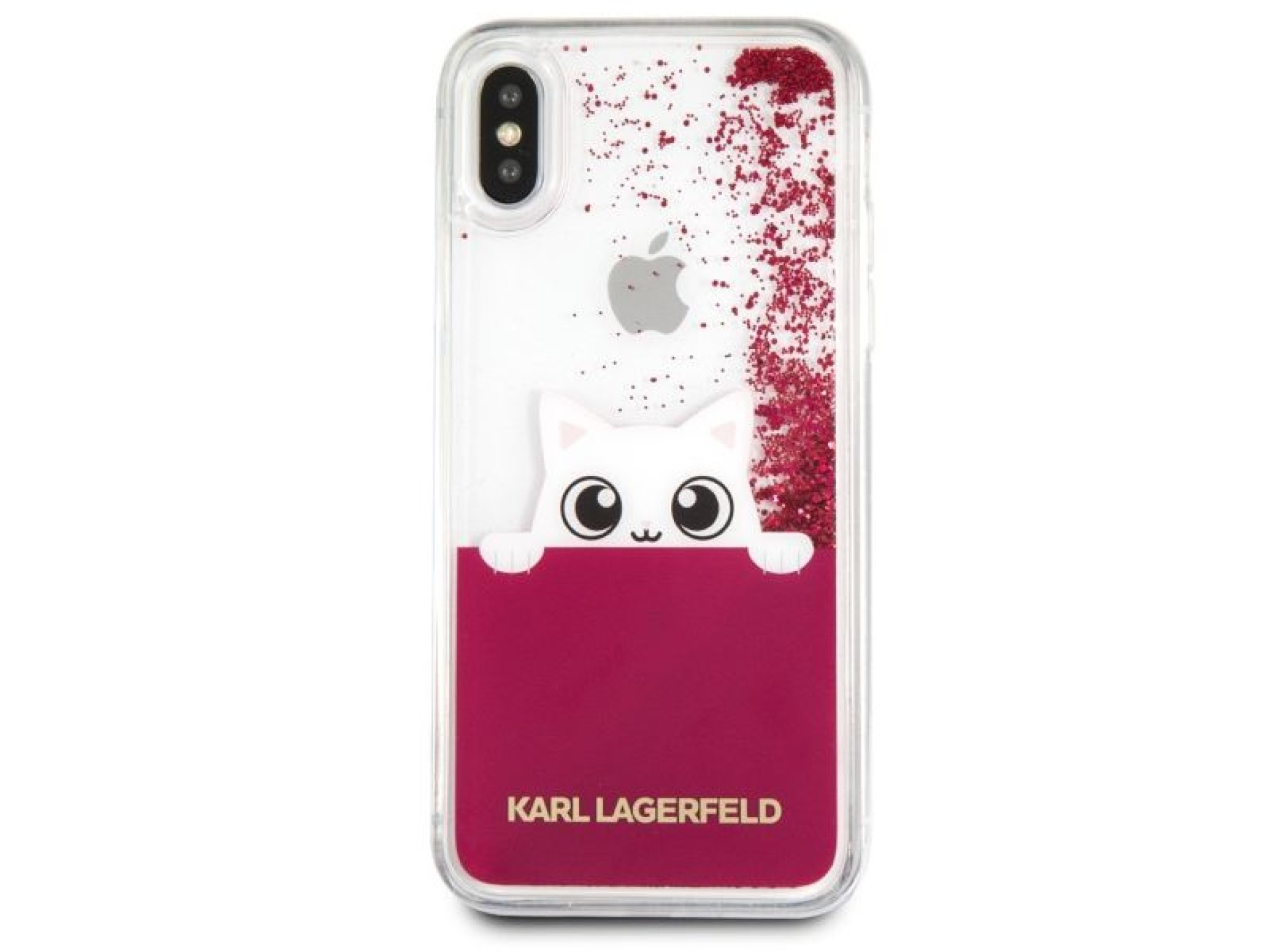 Karl Lagerfeld Liquid Glitter iPhone X Case - Pink