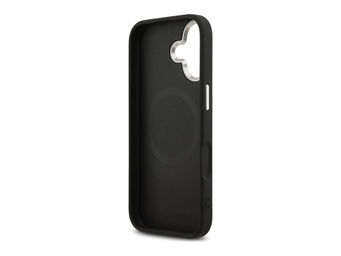 Capa MagSafe Karl Lagerfeld Karl Pin para iPhone 17 - Preto