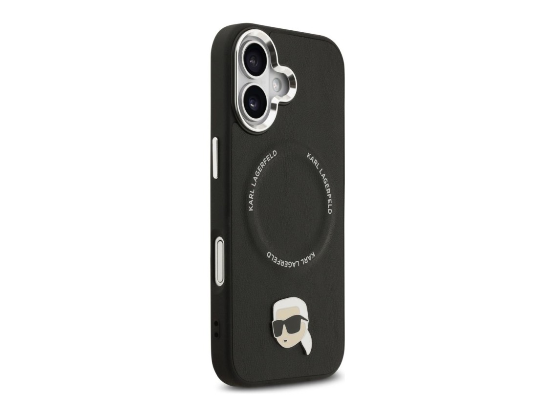 Capa MagSafe Karl Lagerfeld Karl Pin para iPhone 17 - Preto