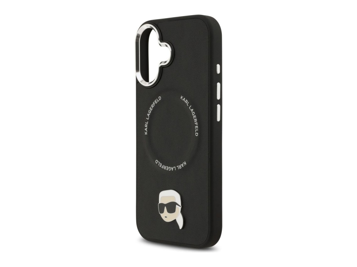 Capa MagSafe Karl Lagerfeld Karl Pin para iPhone 17 - Preto