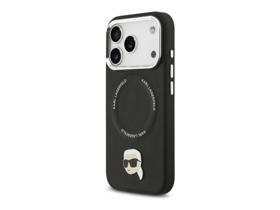Capa MagSafe Karl Lagerfeld Karl Pin para iPhone 17 Pro - Preto