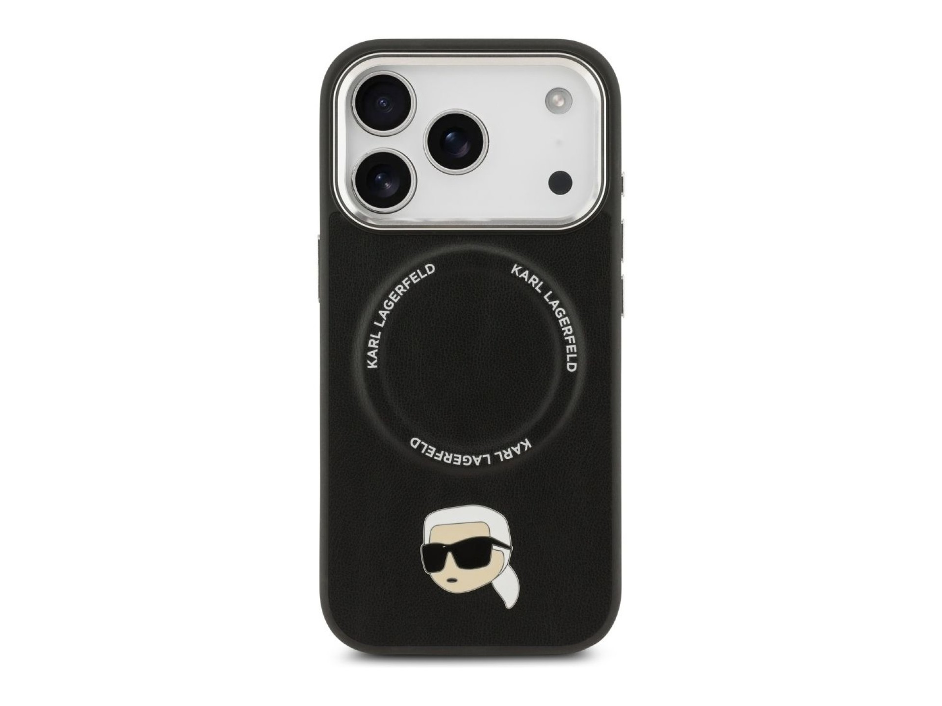 Capa MagSafe Karl Lagerfeld Karl Pin para iPhone 17 Pro - Preto