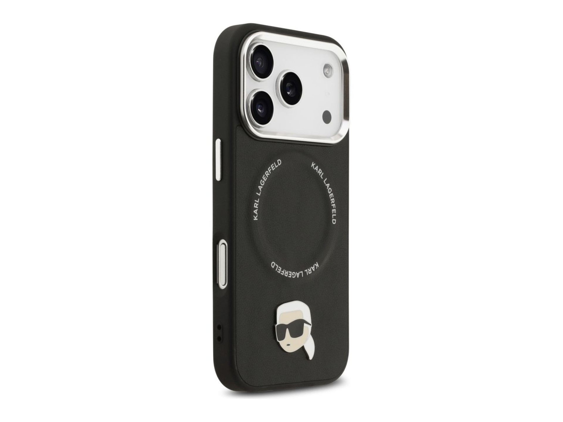 Capa MagSafe Karl Lagerfeld Karl Pin para iPhone 17 Pro - Preto