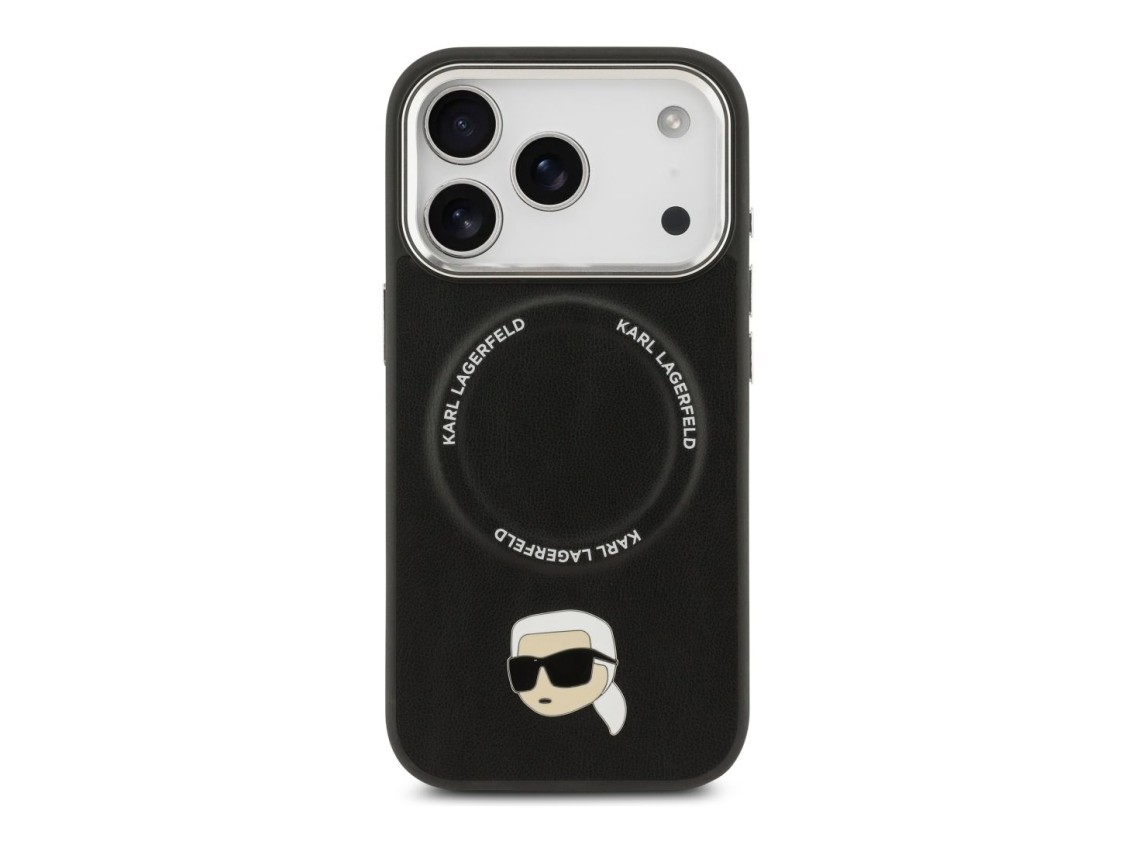Capa MagSafe Karl Lagerfeld Karl Pin para iPhone 17 Pro - Preto