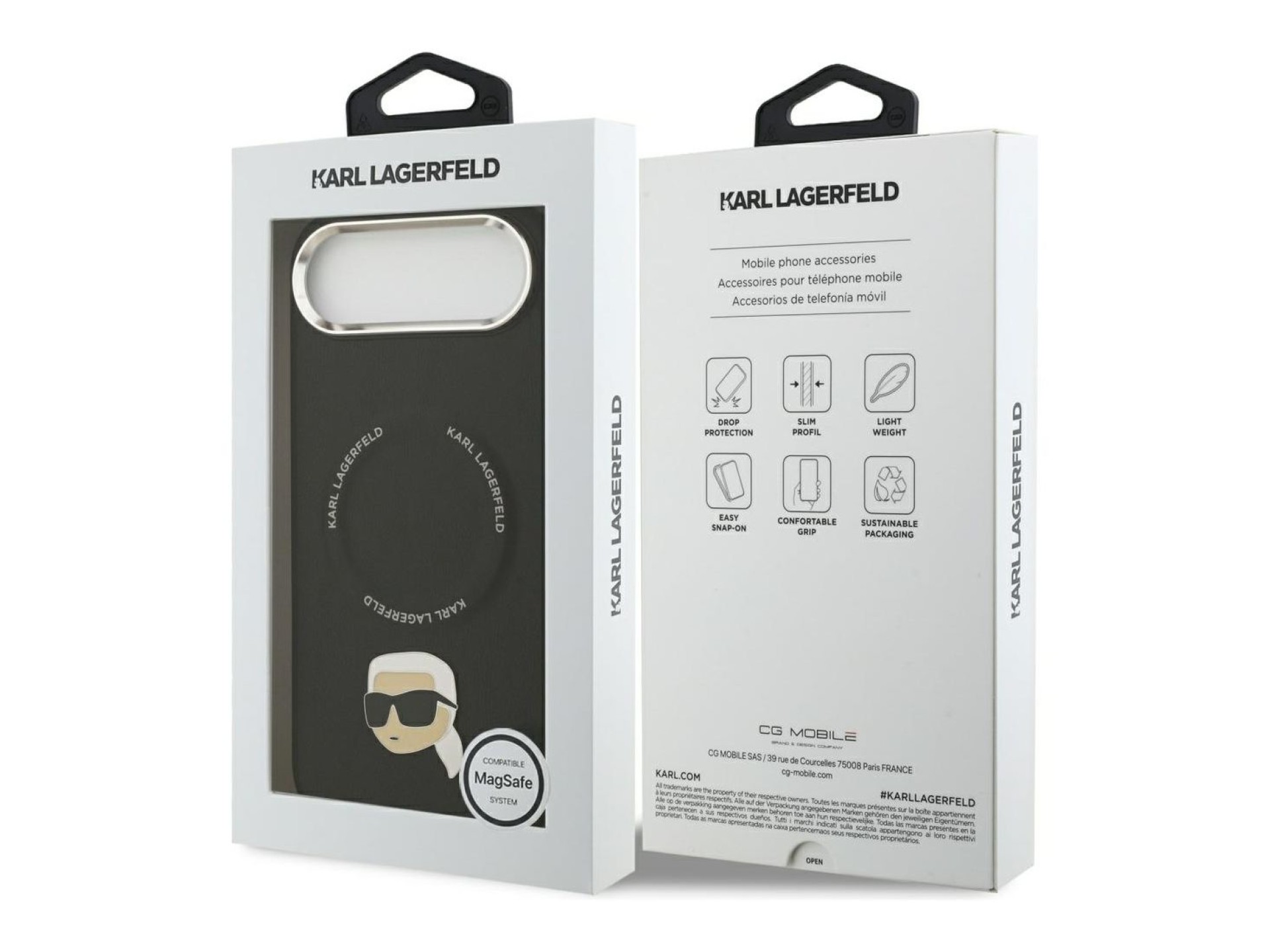 Capa MagSafe Karl Lagerfeld Karl Pin para iPhone Air - Preto