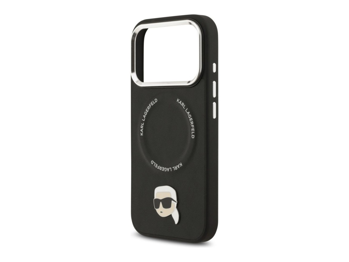 Capa MagSafe Karl Lagerfeld Karl Pin para iPhone 17 Pro - Preto