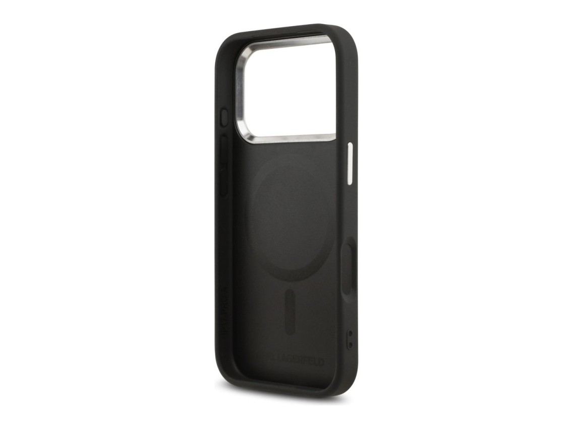 Capa MagSafe Karl Lagerfeld Karl Pin para iPhone 17 Pro - Preto