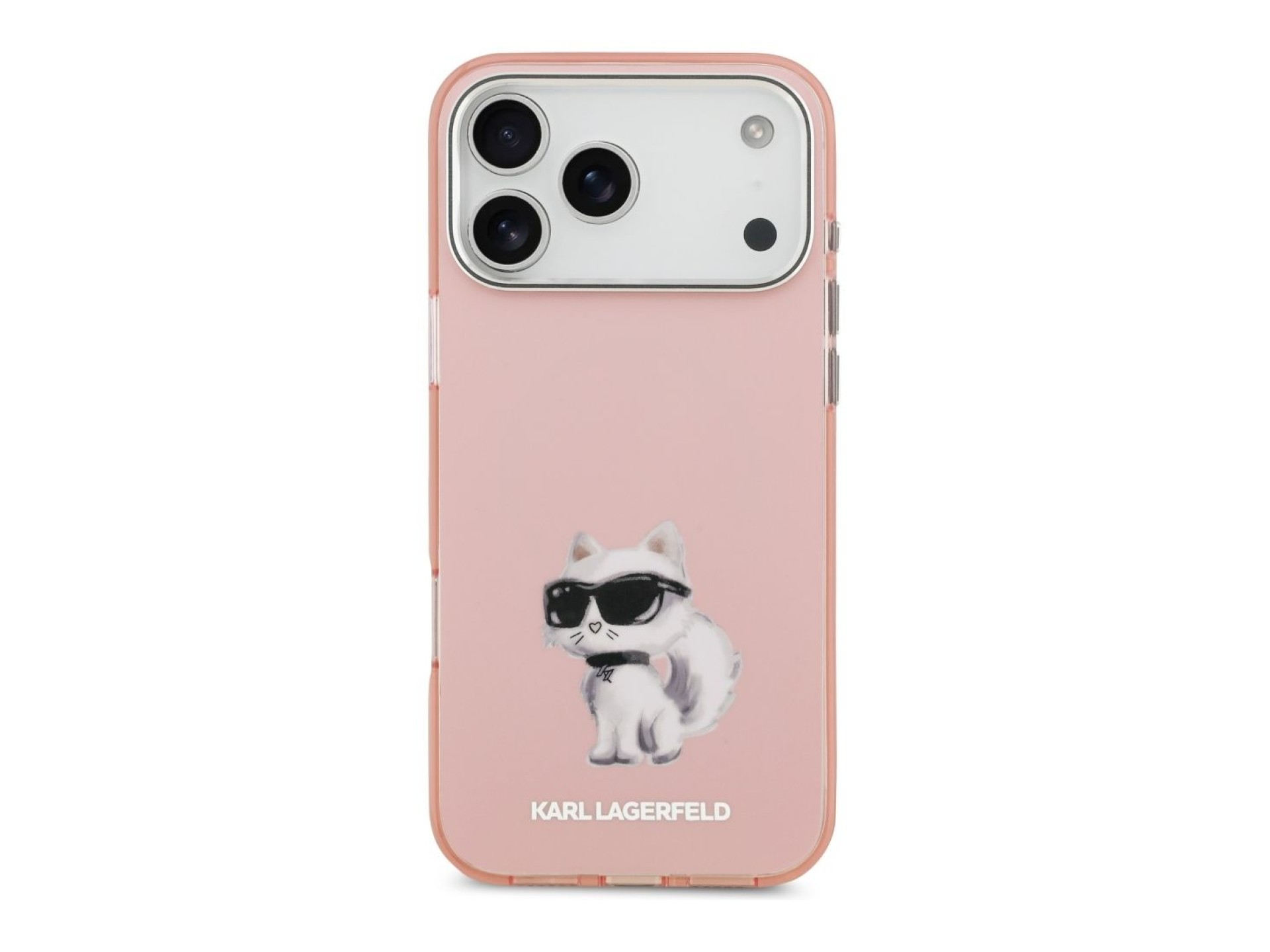 Capa MagSafe Karl Lagerfeld IML Aquarelle Choupette & Logo para iPhone 17 Pro - Rosa