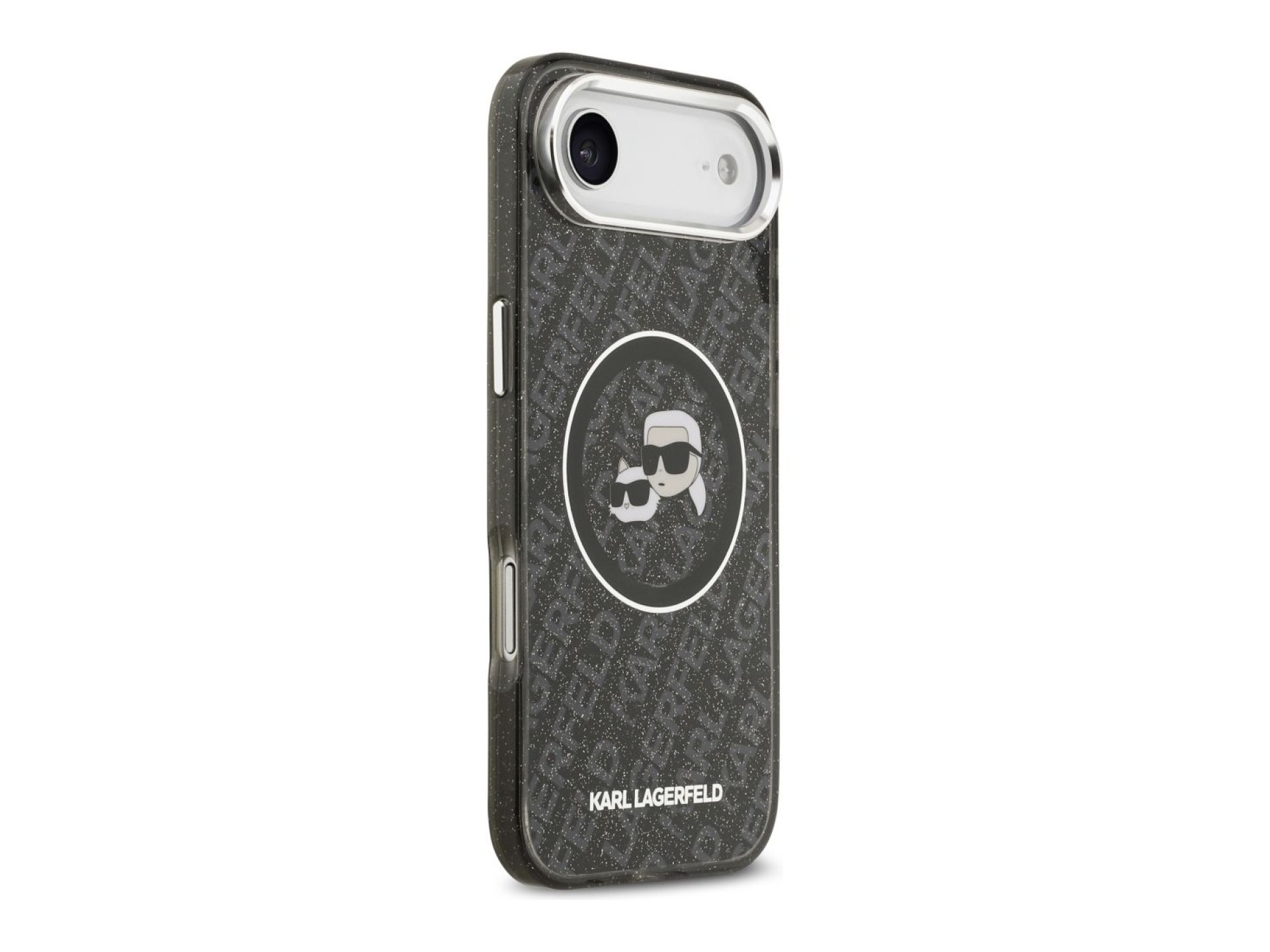 Capa MagSafe para iPhone Air com estampado de Karl Lagerfeld IML Glitter Karl & Choupette Heads - Pr