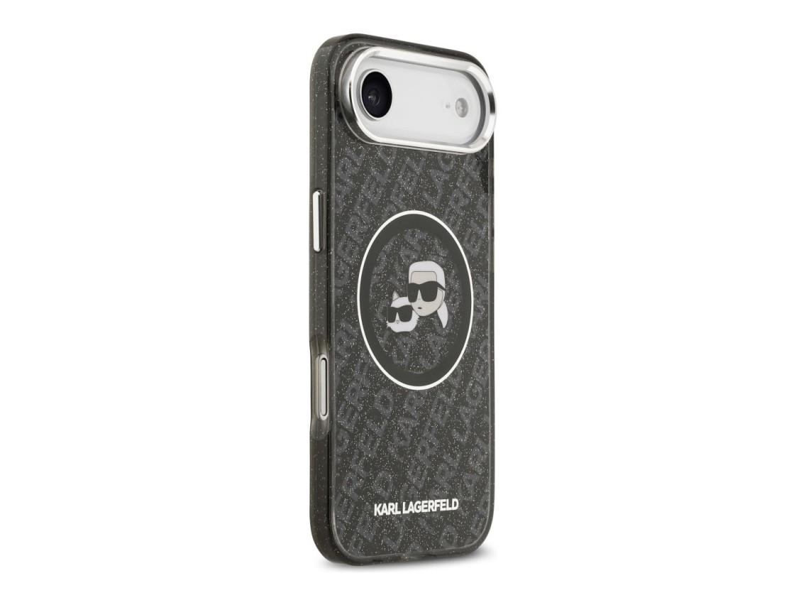Capa MagSafe para iPhone Air com estampado de Karl Lagerfeld IML Glitter Karl & Choupette Heads - Pr