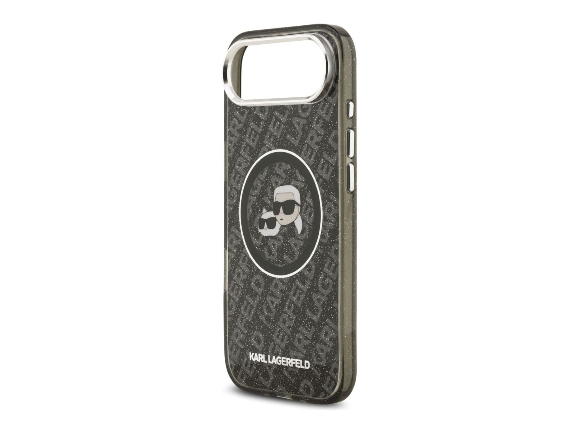 Capa MagSafe para iPhone Air com estampado de Karl Lagerfeld IML Glitter Karl & Choupette Heads - Pr