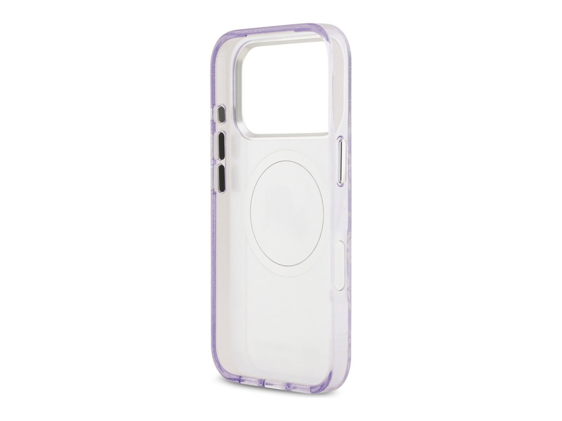 Funda MagSafe Karl Lagerfeld IML Glitter Karl & Choupette Heads para iPhone 17 Pro - Morado