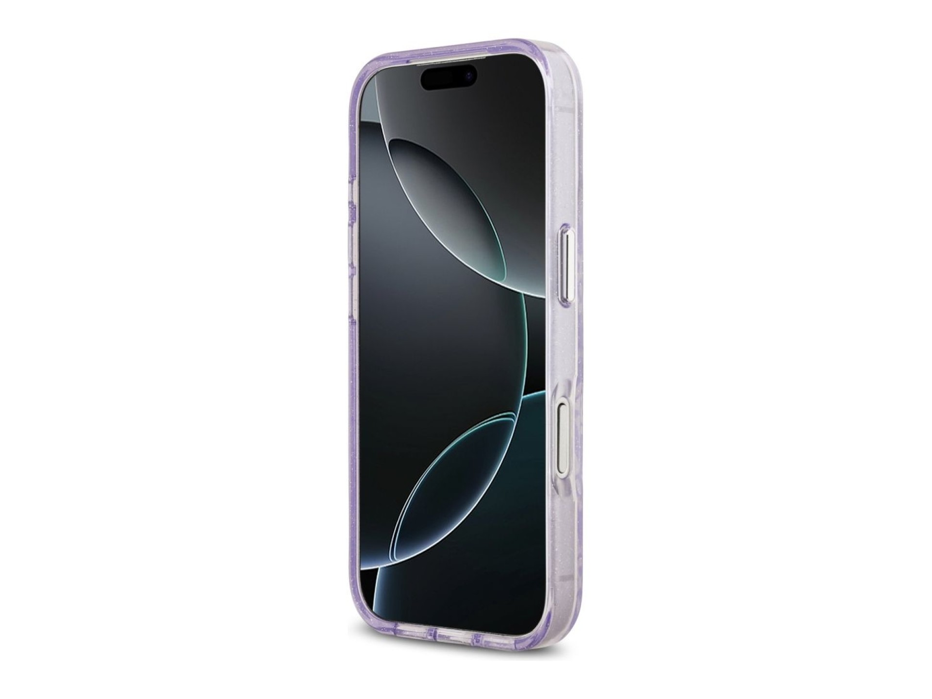 Funda MagSafe Karl Lagerfeld IML Glitter Karl & Choupette Heads para iPhone 17 Pro - Morado