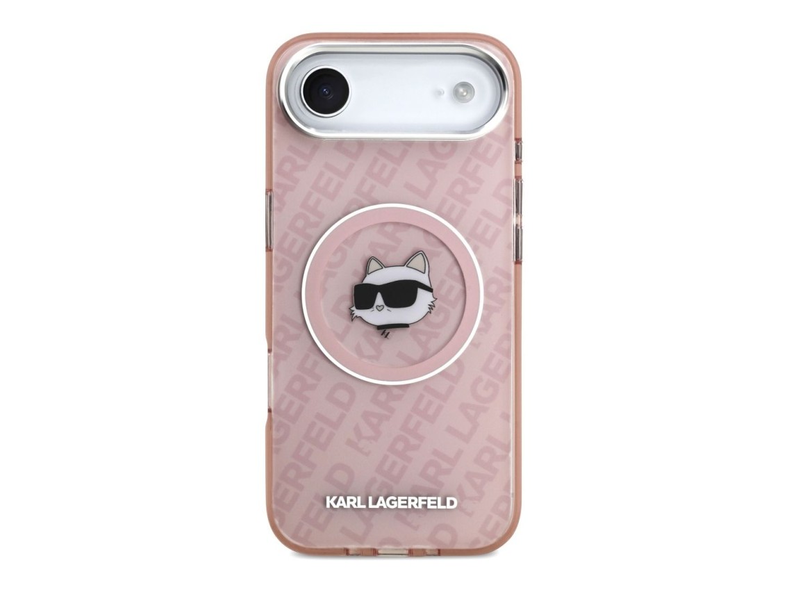 Funda MagSafe con logo de la cabeza de Choupette de Karl Lagerfeld IML para iPhone Air - Rosa