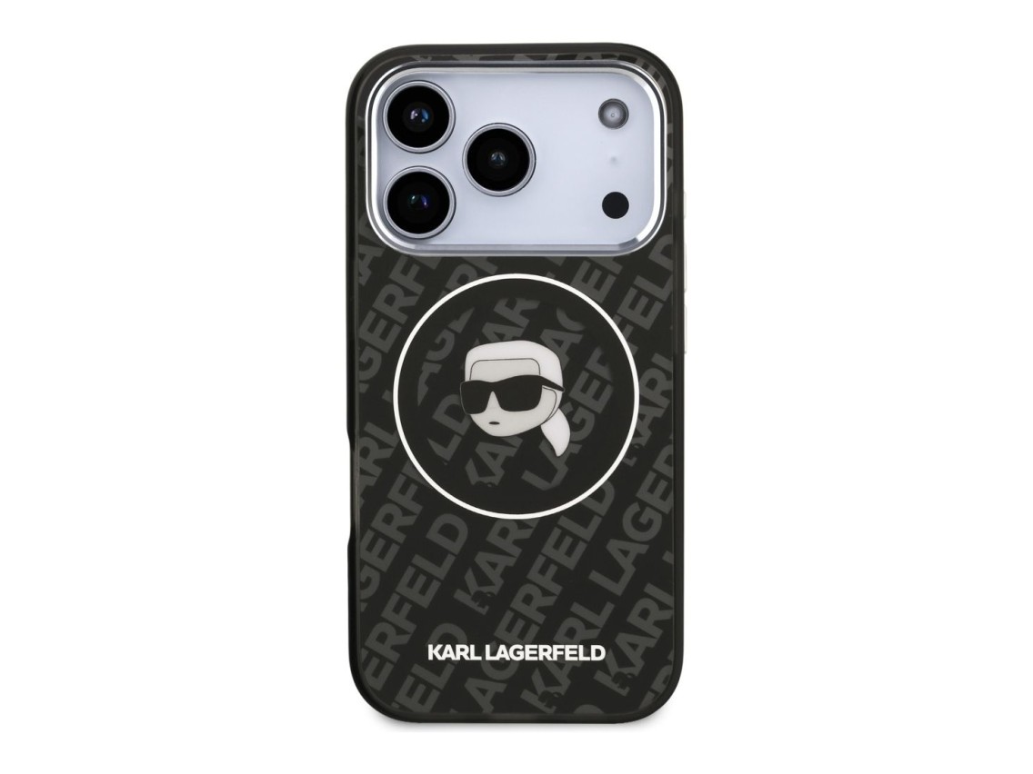 Karl Lagerfeld IML Karl Head Logo MagSafe Case for iPhone 17 Pro Max - Black