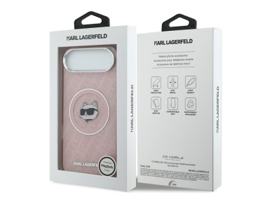 Karl Lagerfeld IML Choupette Head Logo MagSafe Case for iPhone Air - Pink