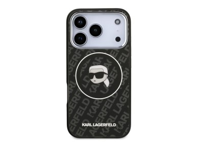 Karl Lagerfeld IML Karl Head Logo MagSafe Case for iPhone 17 Pro - Black Karl Lagerfeld IML Karl Head Logo MagSafe Case for iPhone 17 Pro - Black