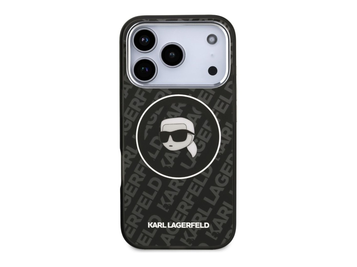 Karl Lagerfeld IML Karl Head Logo MagSafe Case for iPhone 17 Pro - Black