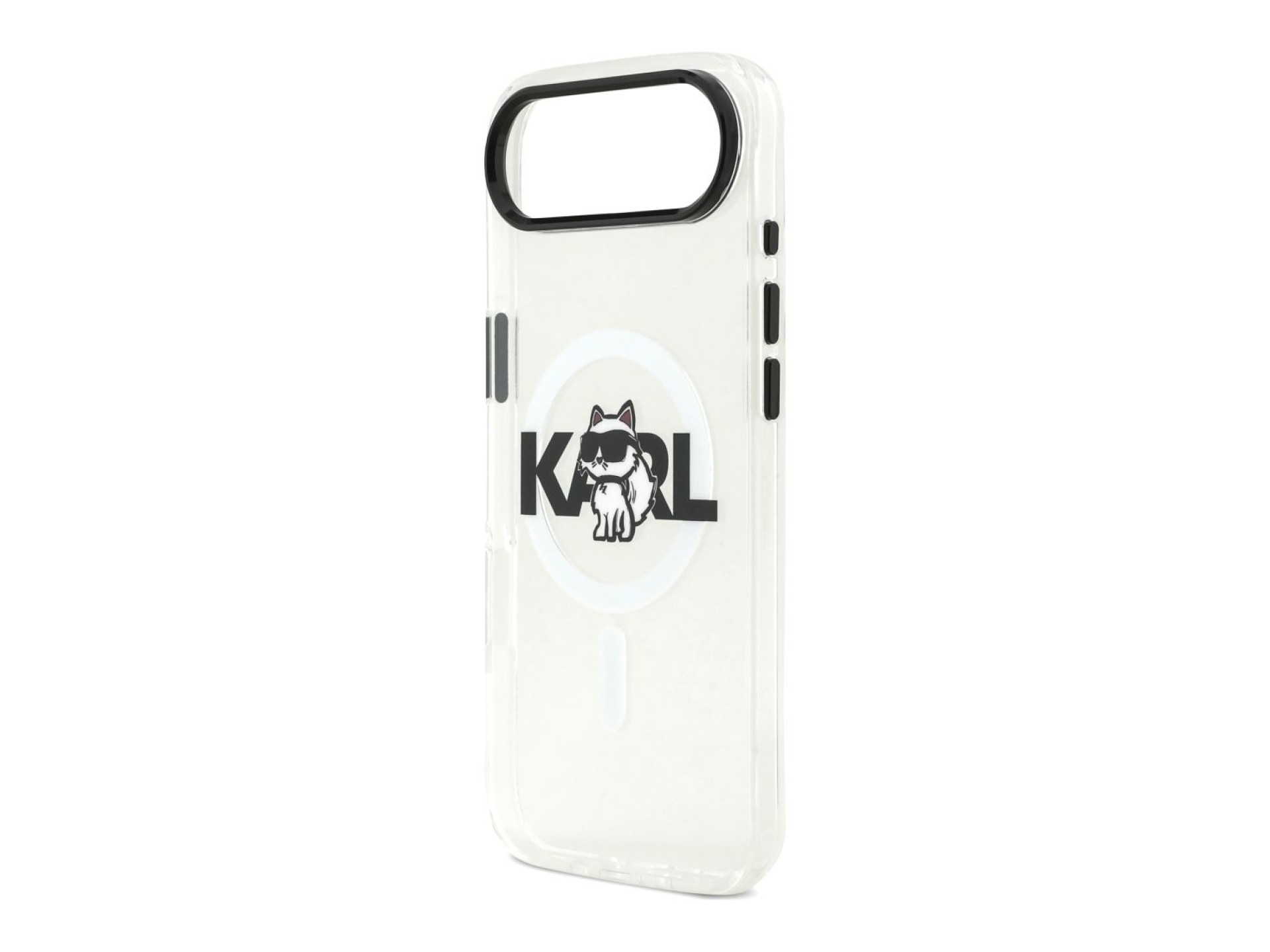 Funda para iPhone Air Karl Lagerfeld IML Choupette Sketch Logo MagSafe - Transparente