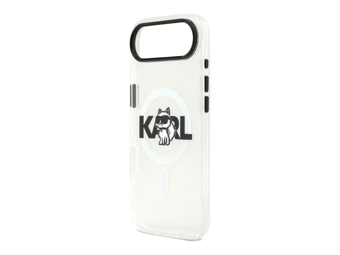 Funda para iPhone Air Karl Lagerfeld IML Choupette Sketch Logo MagSafe - Transparente