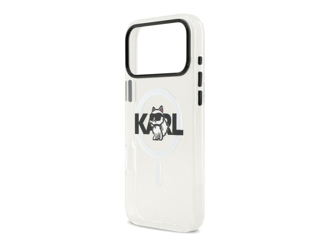 Karl Lagerfeld IML Choupette Sketch Logo MagSafe Case for iPhone 17 Pro - Clear