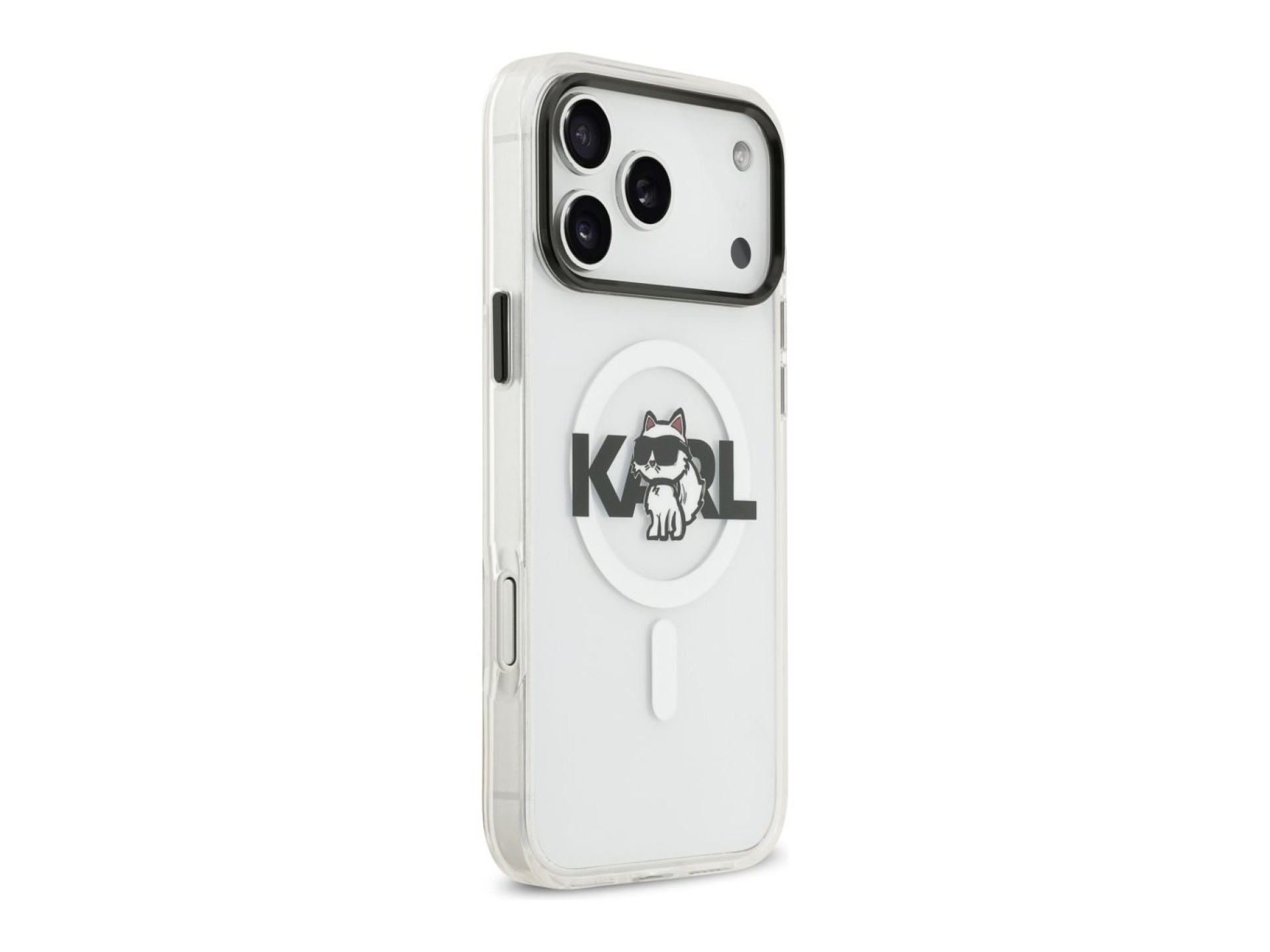 Karl Lagerfeld IML Choupette Sketch Logo MagSafe Case for iPhone 17 Pro - Clear