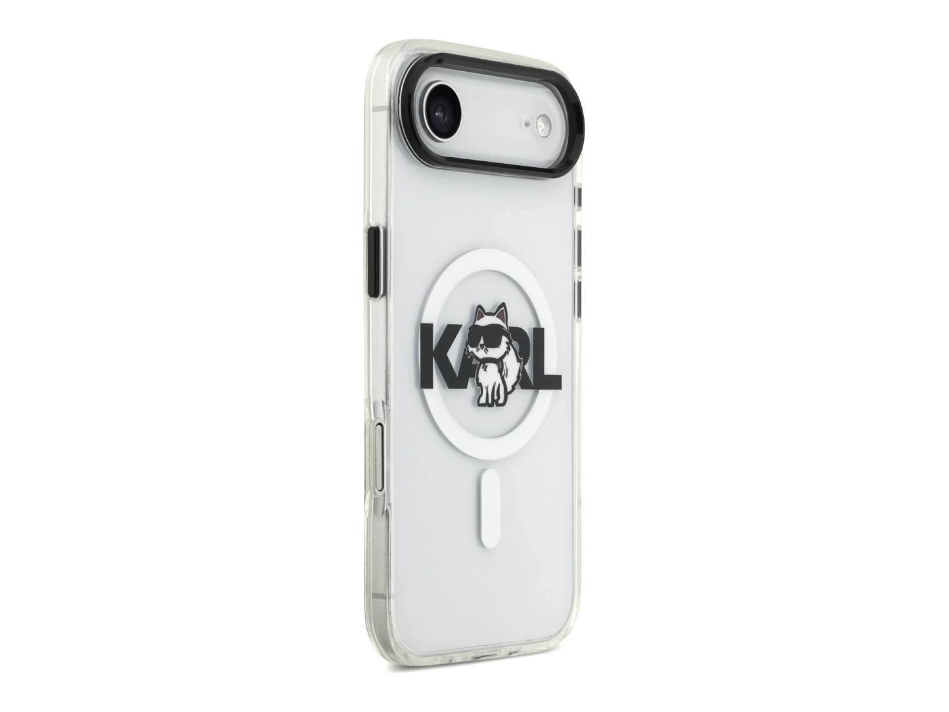 Funda para iPhone Air Karl Lagerfeld IML Choupette Sketch Logo MagSafe - Transparente