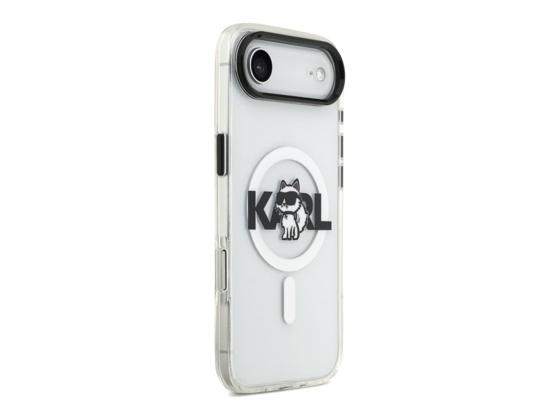 Funda para iPhone Air Karl Lagerfeld IML Choupette Sketch Logo MagSafe - Transparente
