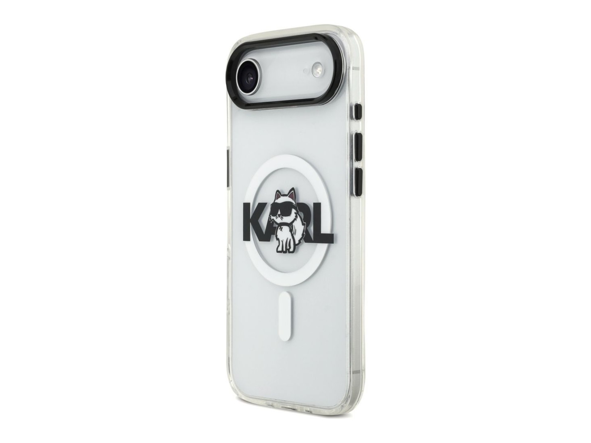 Funda para iPhone Air Karl Lagerfeld IML Choupette Sketch Logo MagSafe - Transparente