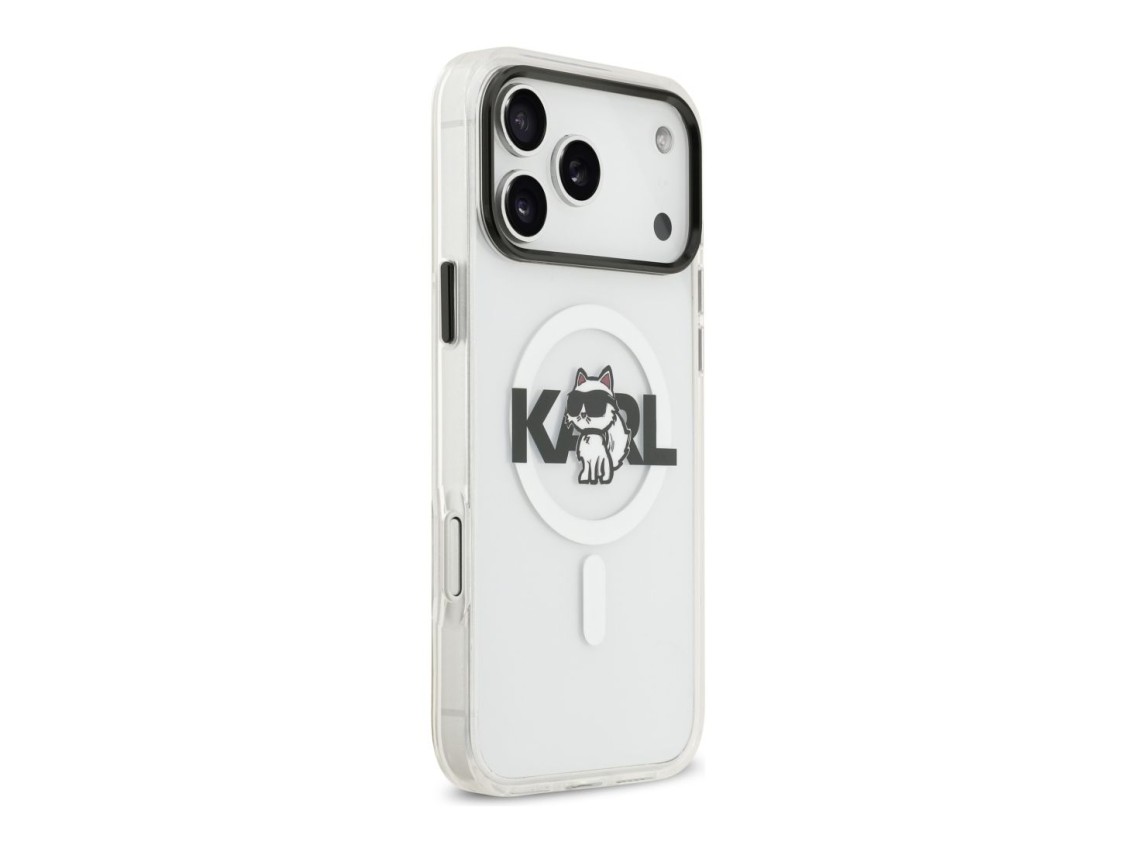 Karl Lagerfeld IML Choupette Sketch Logo MagSafe Case for iPhone 17 Pro - Clear