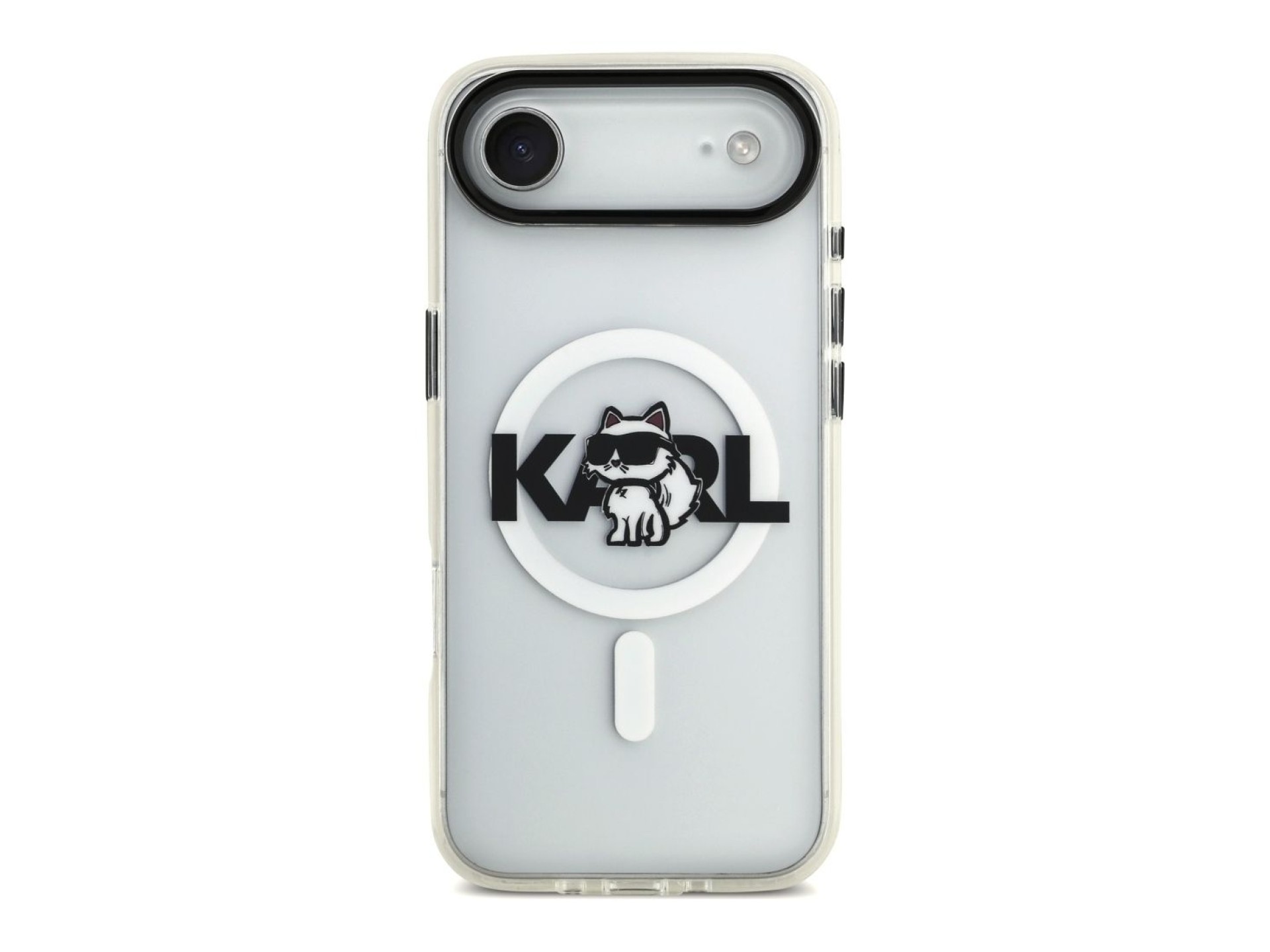 Funda para iPhone Air Karl Lagerfeld IML Choupette Sketch Logo MagSafe - Transparente