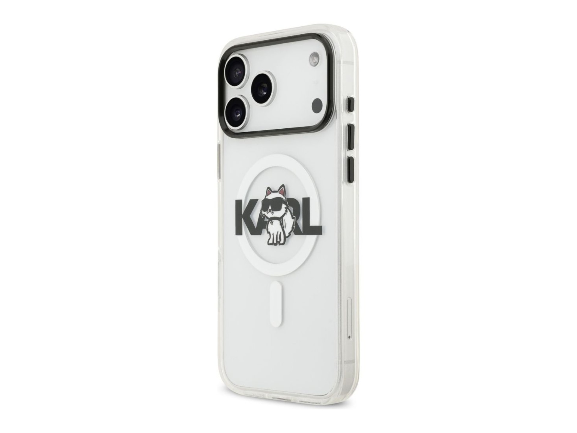 Capa MagSafe Karl Lagerfeld IML Choupette Sketch Logo para iPhone 17 Pro - Transparente