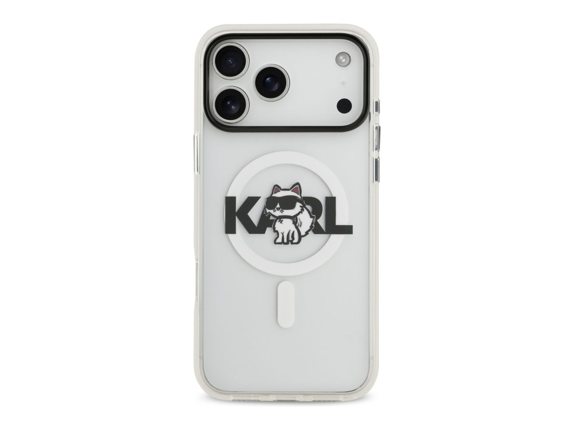 Karl Lagerfeld IML Choupette Sketch Logo MagSafe Case for iPhone 17 Pro - Clear